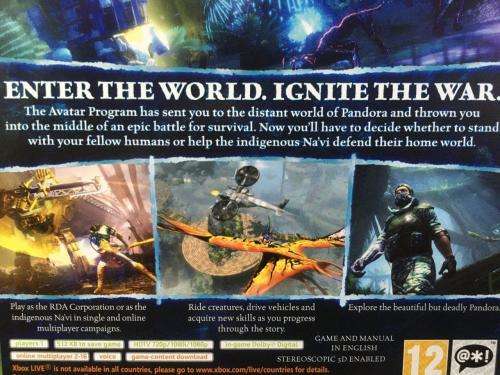 Xbox 360 - James Cameron`s Avatar The Game