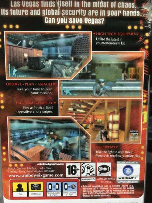PSP - Tom Clancy`s Rainbow Six Vegas