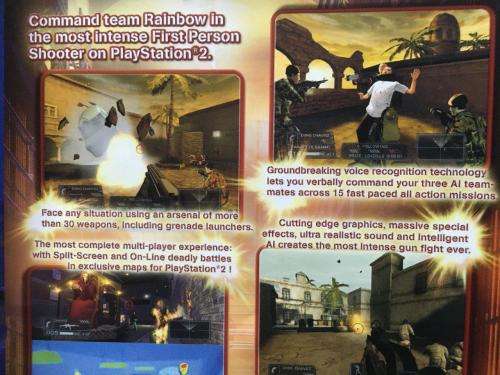 PS2 - Tom Clancy`s Rainbow Six 3