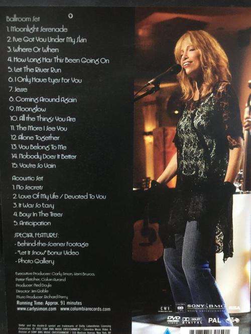 DVD - Carly Simon A Moonlight Serenade on the Queen Mary 2