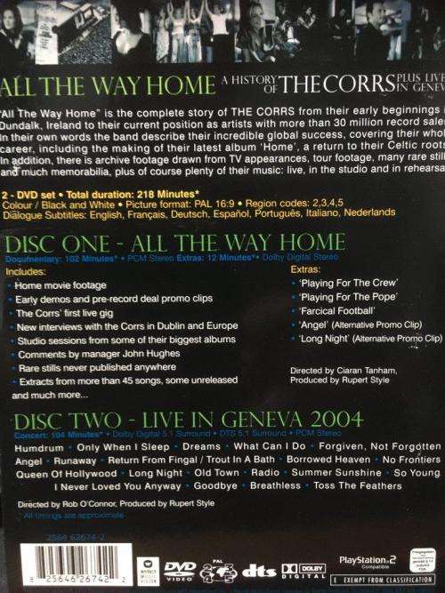 DVD - The Corrs All The Way Home A History of the Corrs + Live in Geneva (2DVD)