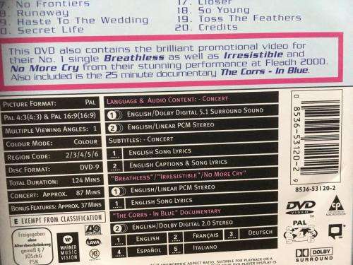 DVD - The Corrs Live At Lansdowne Road