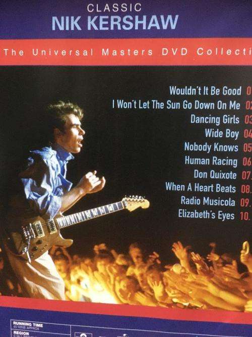 DVD - Nik Kershaw The Universal Masters DVD Collection