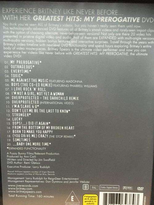 DVD - Britney Spears Greatest Hits My Prerogative
