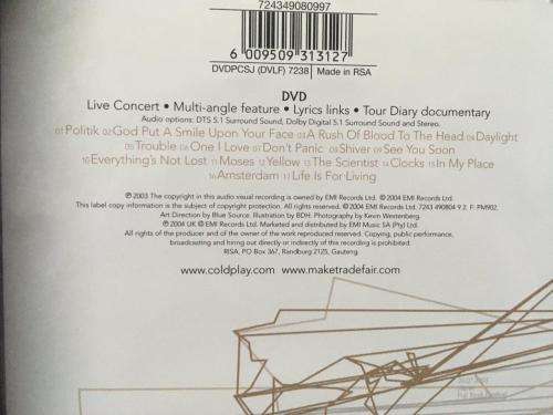 DVD - Coldplay Live 2003