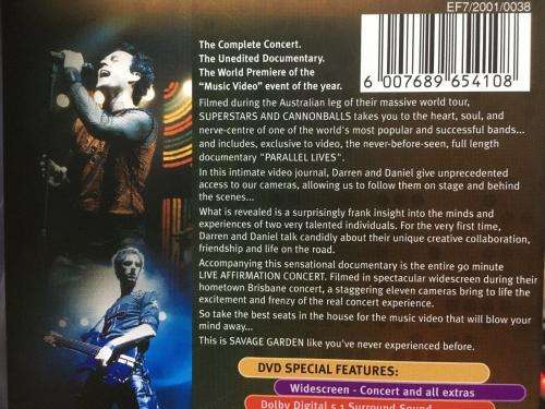 DVD - Savage Garden Live and on Tour In Australia