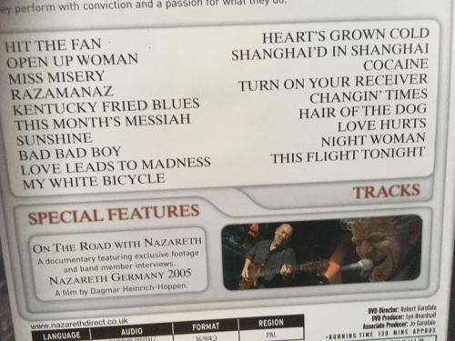 DVD - Nazareth Live From Classic Stage