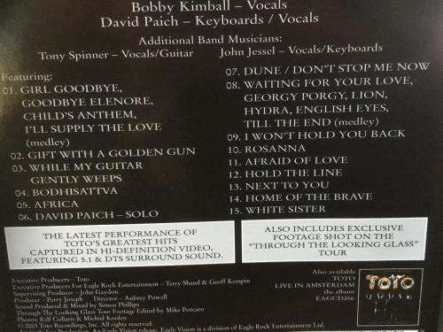DVD - TOTO Live In Amsterdam