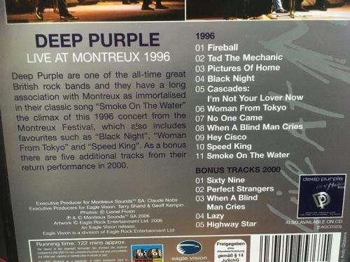 DVD - Deep Purple Live In Montreus 1996