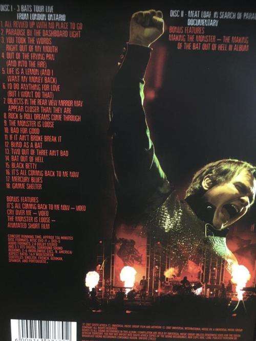 DVD - Meat Loaf 3 Bats Live (2DVD)
