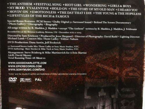 DVD - Good Charlotte Live Brixton Academy