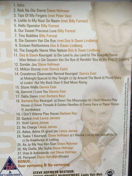 DVD - Steve Hofmeyr - Toeka 2 DVD