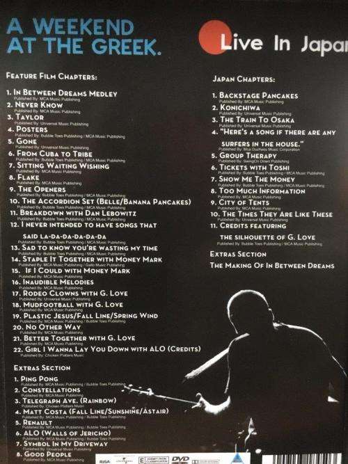DVD - Jack Johnson and Friends A weekend At the Greek