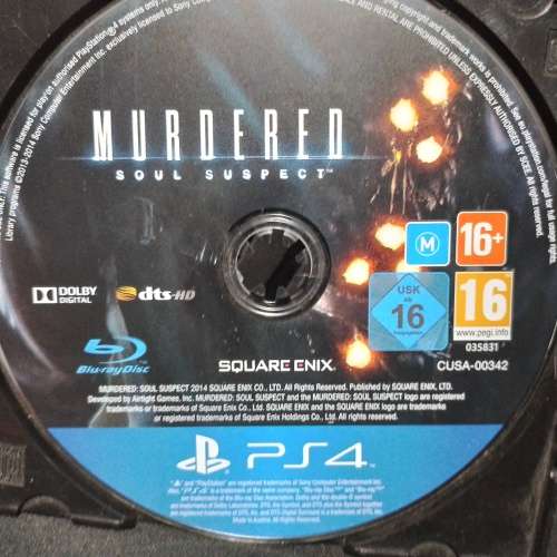 PS4 - Murdered Soul Suspect (Disc only)