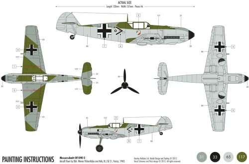 Airfix - Airfix 1:72 Messerschmitt Bf109E-3 Starter Set (A55106) (NOS)