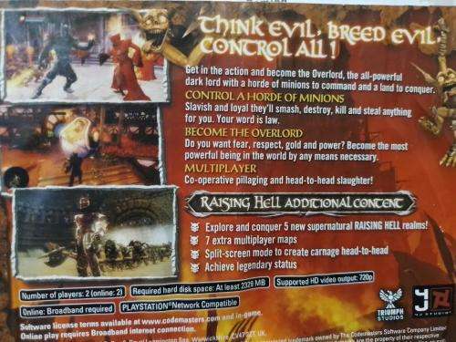 PS3 - Overlord Raising Hell