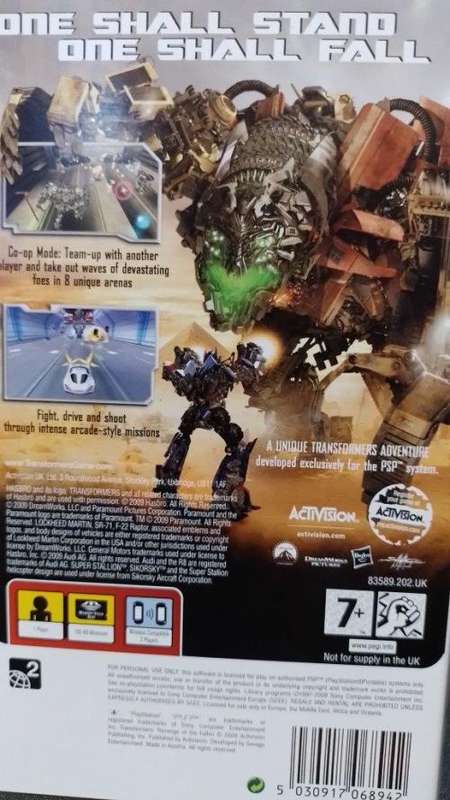 PSP - Transformers Revenge of the Fallen
