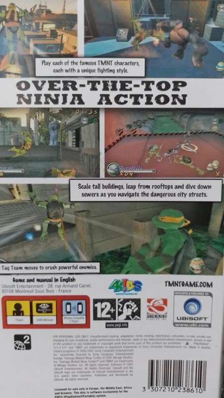 PSP - TMNT Teenage Mutant Ninja Turtles