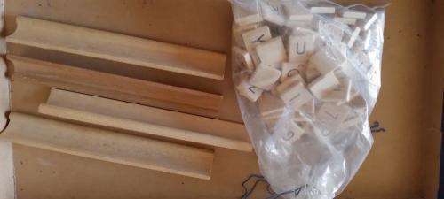 Vintage Scrabble - Made in RSA - Leon Toys (PTY) LTD Wooden Tiles and Holders