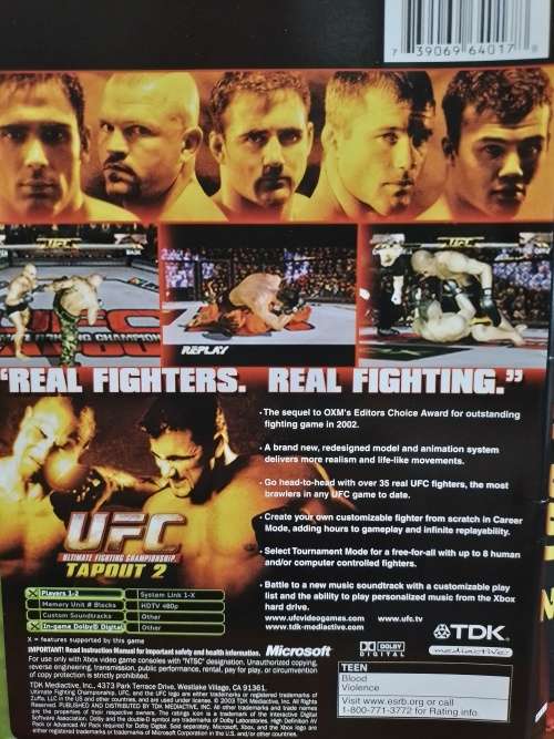 Xbox - UFC Tapout 2 Ultimate Fighting Championship (NTSC Game)
