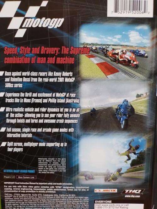 Xbox - MotoGP (NTSC Game - Will not work on PAL systems)