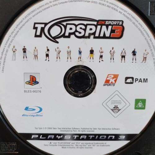 PS3 - Topspin 3 (Disc Only)