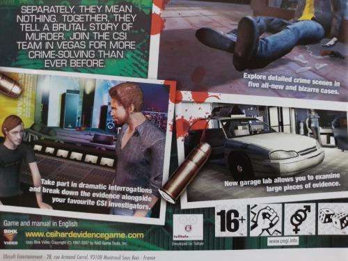 Wii - C.S.I. Crime Scene Investigation Hard Evidence Hard Evidence