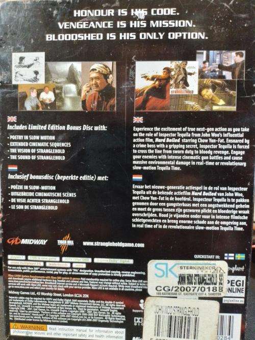 Xbox 360 - John Woo Presents Stranglehold Collectors Edition Steel Book