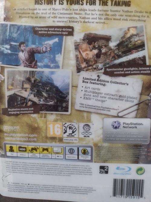 PS3 - Uncharted 2  Among Thieves Limited Edition Collectors Box Steel Book