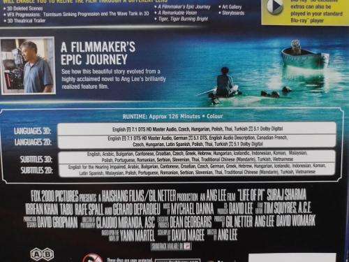 Blu-ray3D - Life of PI 3D 2 Disc Collectors Edition