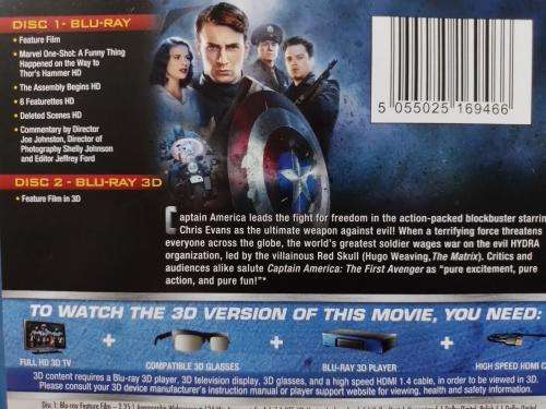 Blu-ray3D - Captain America The First Avenger Limited 3D Edition 3D + DVD