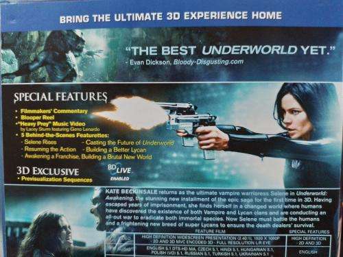 Blu-ray3D - Underworld Awakening 3D