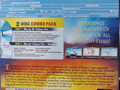 Blu-ray3D - The Lion King 3D + Blu-ray
