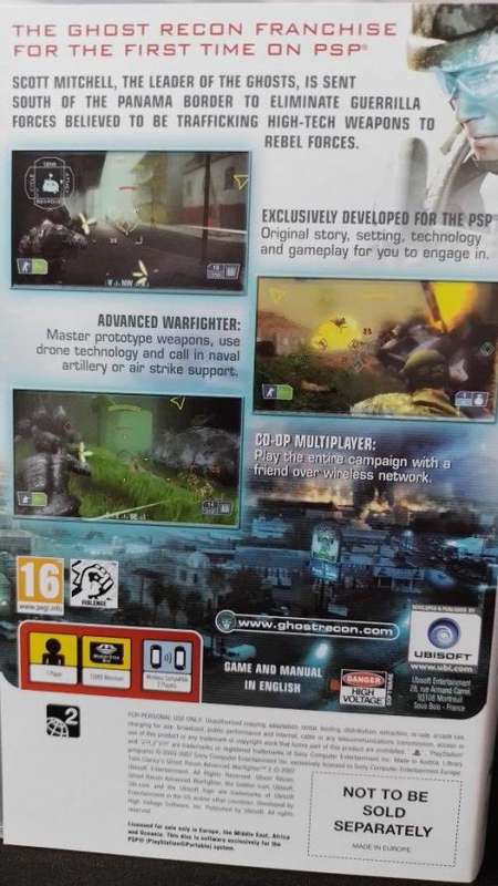 PSP - Tom Clancy`s Ghost Recon Advanced Warfighter 2