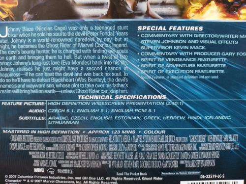 Blu-ray - Ghost Rider Extended Cut