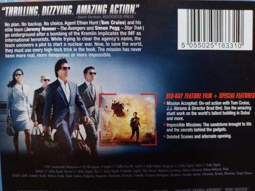 Blu-ray - Mission Impossible Ghost Protocol