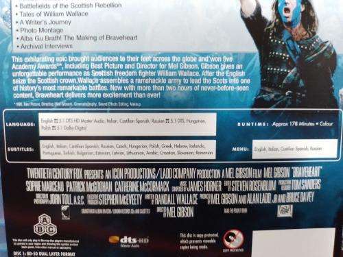 Blu-ray - Braveheart - Anniversary