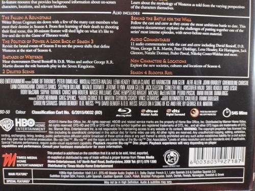Blu-ray - Game of Thrones - The Complete Fourth Season