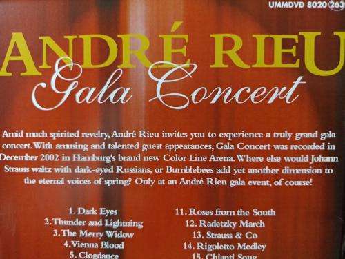 DVD - Andre` Rieu Gala Concert