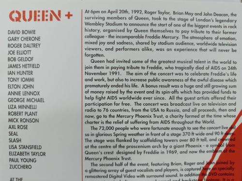 DVD - Queen + Various The Freddie Mercury Tribute Concert Special 10th Anniversary Edition