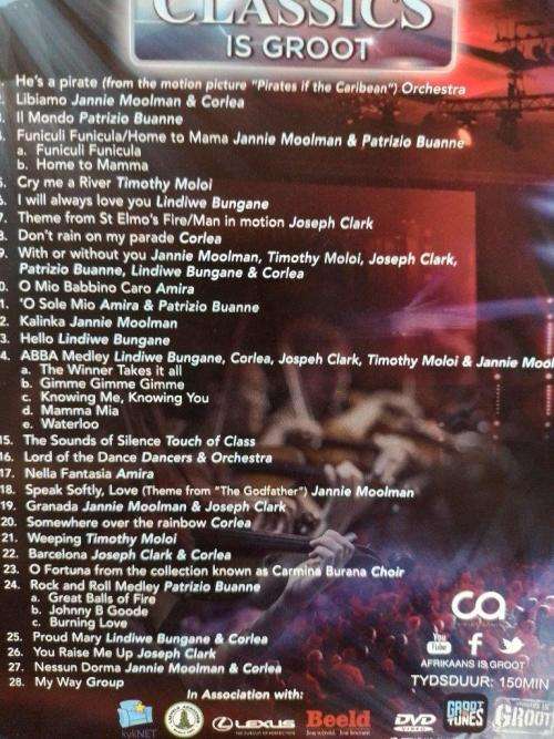 DVD - Classics Is Groot - The Concert 2016