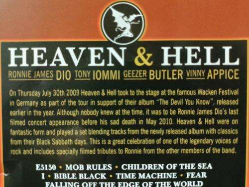 DVD - Heaven & Hell Neon Nights 30 Years of Heaven & Hell Live At Wacken