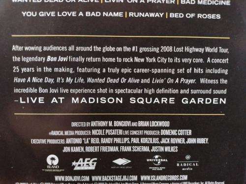 DVD - Bon Jovi - Live At Madison Square Garden