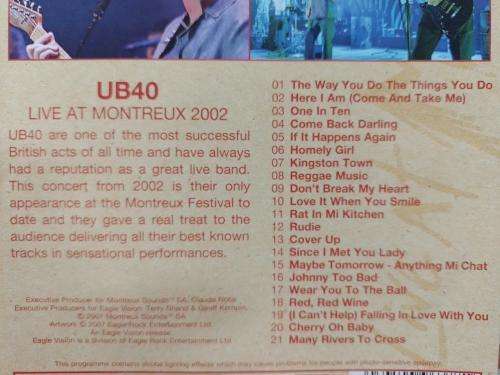 DVD - UB40 - Live At Montrenx