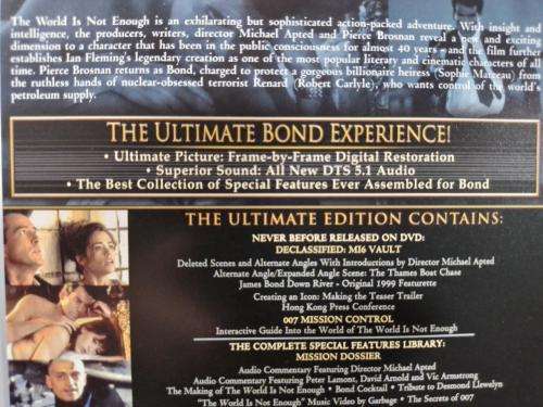 DVD - The World is Not Enough - James Bond 007 - Ultimate Edition 2 Disc Set