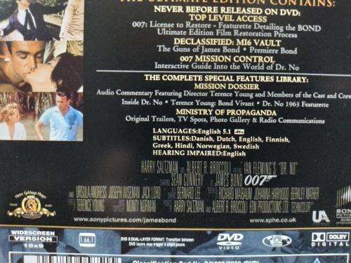 DVD - Dr.No - James Bond 007 - Ultimate Edition 2 Disc Set
