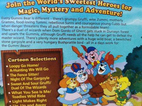 DVD - Adventures of The Gummi Bears - Volume 1 Eps 1 - 6