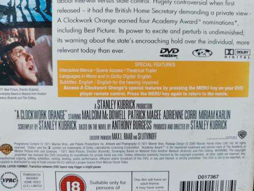DVD - Stanley Kubrick`s Clockwork Orange