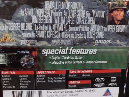 DVD - Platoon - Oliver Stone