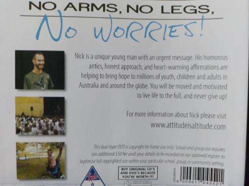 DVD - Nick Vujicic No Arms No Legs No Worries